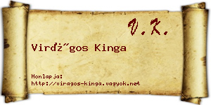 Virágos Kinga névjegykártya